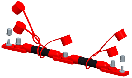 PCA's Battery Interconnect Overmold custom cable overmolding,, cable overmolding, custom molded cable assemblies, custom overmolded cable assemblies, cable overmolding, overmolded cable assemblies